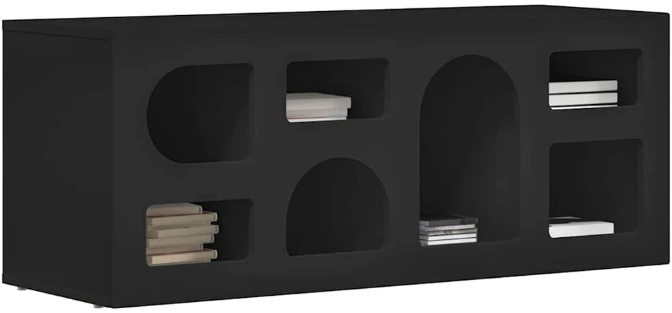 TV staliukas Televizoriaus spintelė ELST 100 x 35 x 40 cm Juoda