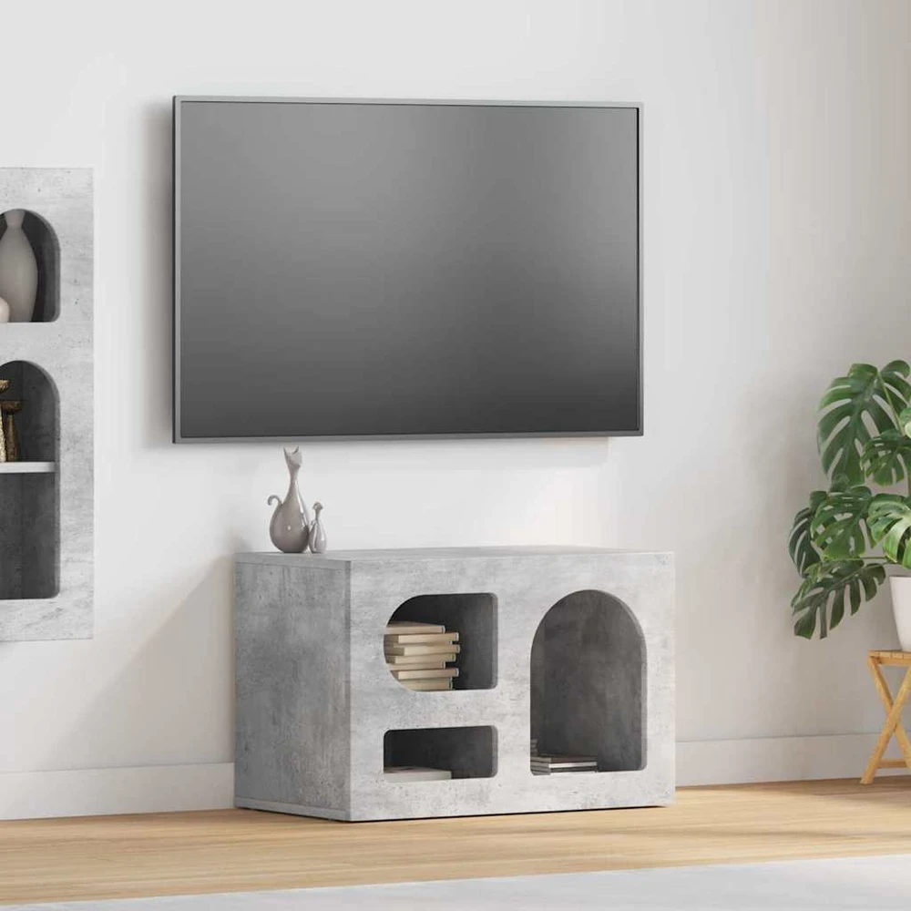 TV staliukas Televizoriaus spintelė ELST 60 x 35 x 40 cm Betono pilka