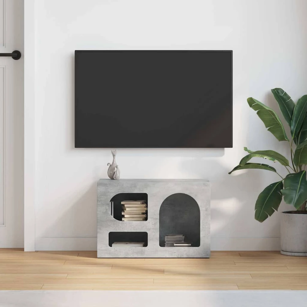 TV staliukas Televizoriaus spintelė ELST 60 x 35 x 40 cm Betono pilka