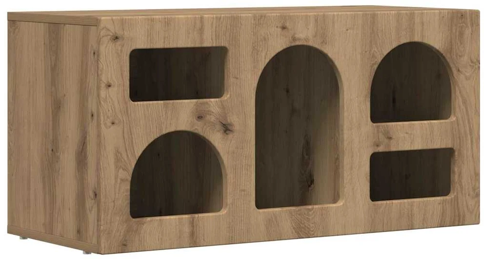 TV staliukas Televizoriaus spintelė ELST 80 x 35 x 40 cm Amatininkų ąžuolas