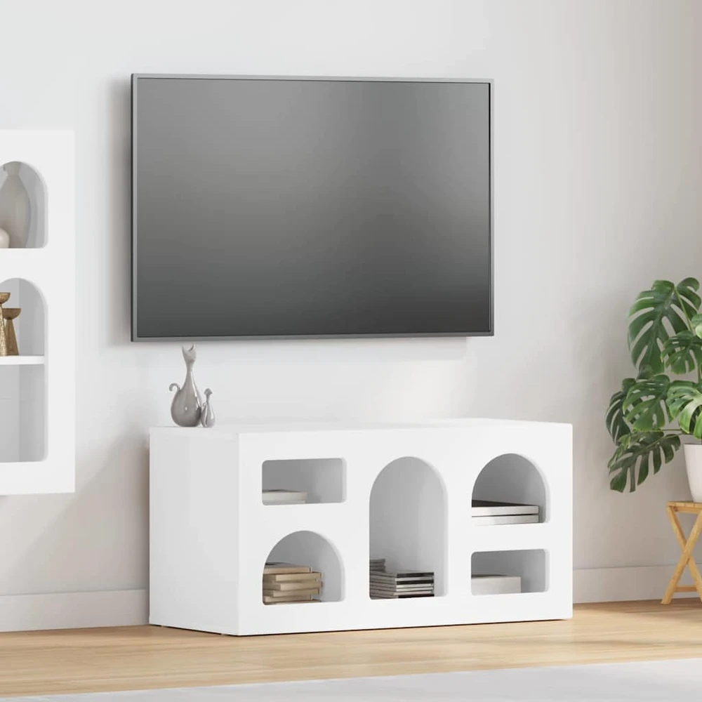 TV staliukas Televizoriaus spintelė ELST 80 x 35 x 40 cm Apdirbta mediena