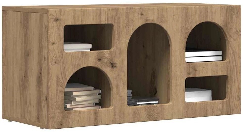 TV staliukas Televizoriaus spintelė ELST 80 x 35 x 40 cm Amatininkų ąžuolas