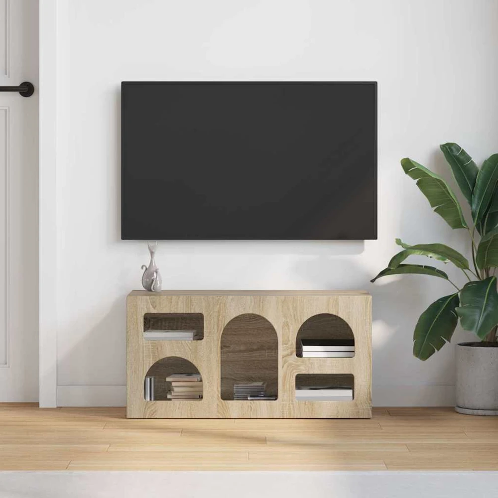 TV staliukas Televizoriaus spintelė ELST 80 x 35 x 40 cm Sonoma ąžuolas