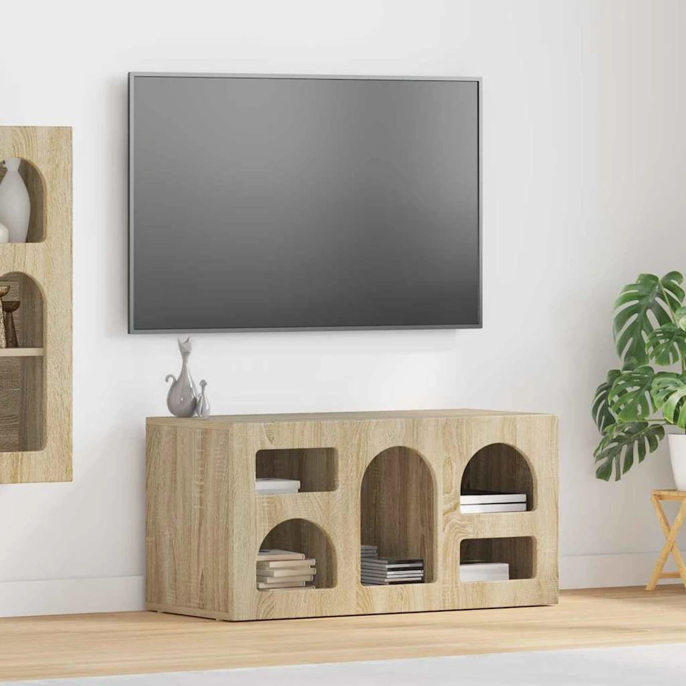 TV staliukas Televizoriaus spintelė ELST 80 x 35 x 40 cm Sonoma ąžuolas