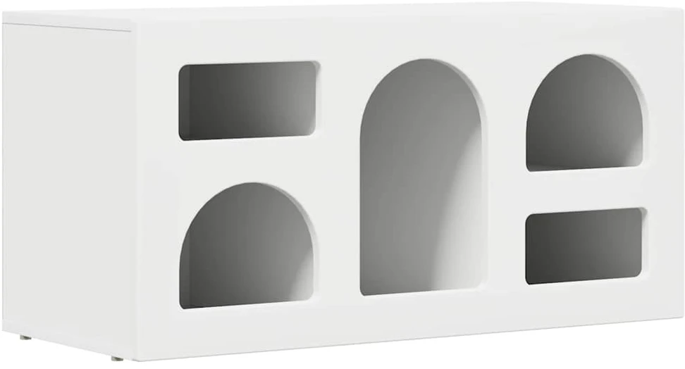 TV staliukas Televizoriaus spintelė ELST 80 x 35 x 40 cm Balta
