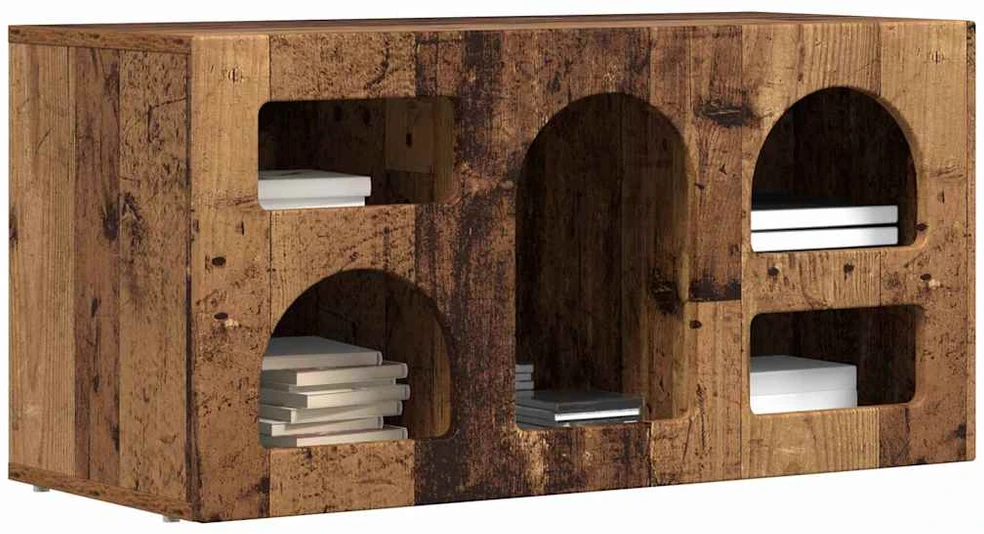 TV staliukas Televizoriaus spintelė ELST 80 x 35 x 40 cm Senas medis