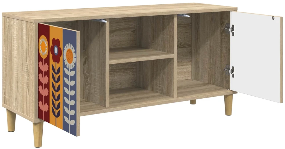 TV staliukas Televizoriaus spintelė ESSEN 102 x 33 x 50 cm Sonoma ąžuolo