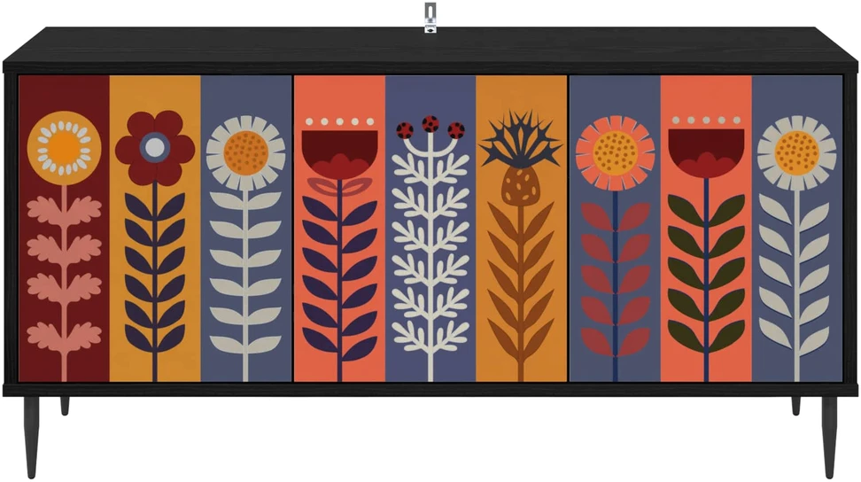 TV staliukas Televizoriaus spintelė ESSEN 102 x 33 x 51 cm Juodojo ąžuolo