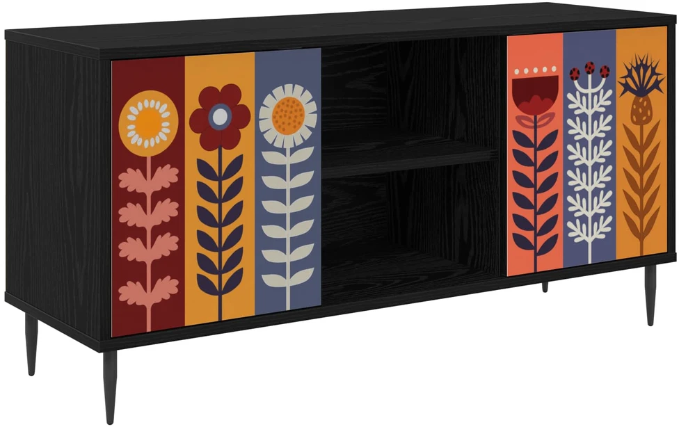 TV staliukas Televizoriaus spintelė ESSEN 102 x 33 x 51 cm Juodojo ąžuolo