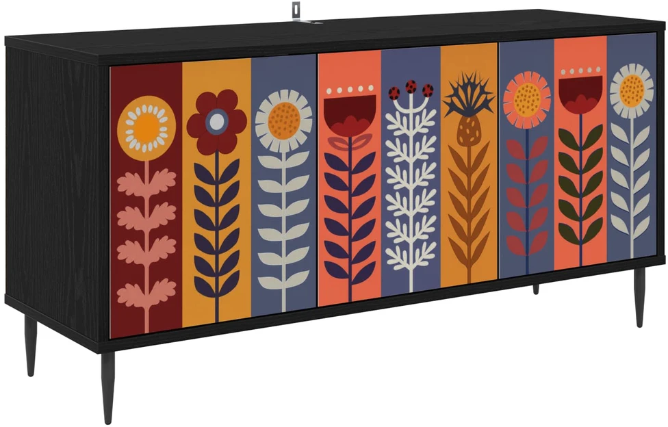 TV staliukas Televizoriaus spintelė ESSEN 102 x 33 x 51 cm Juodojo ąžuolo