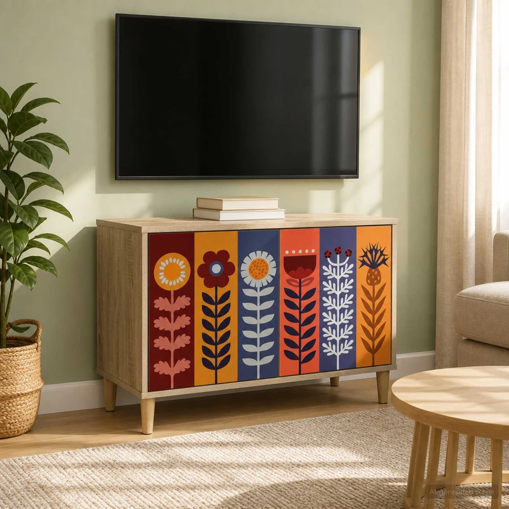 TV staliukas Televizoriaus spintelė ESSEN 69 x 33 x 50 cm Sonoma ąžuolo