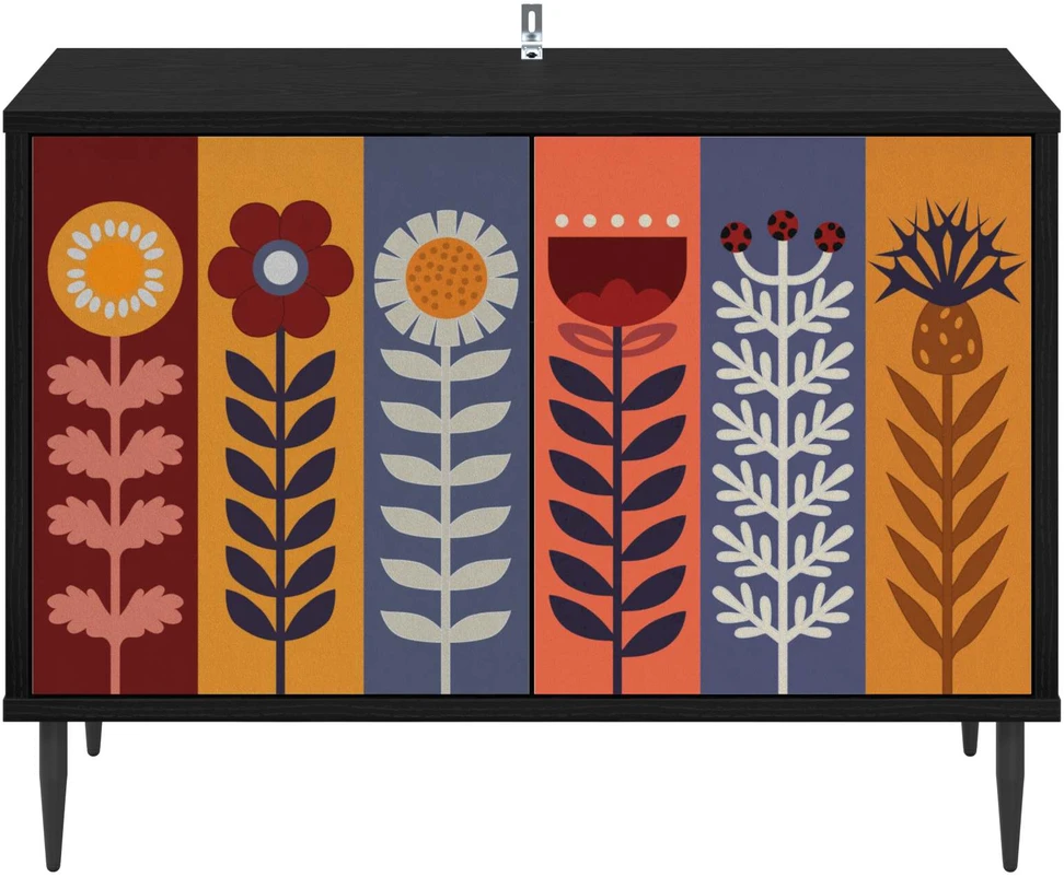 TV staliukas Televizoriaus spintelė ESSEN 69 x 33 x 50,5 cm Juodojo ąžuolo