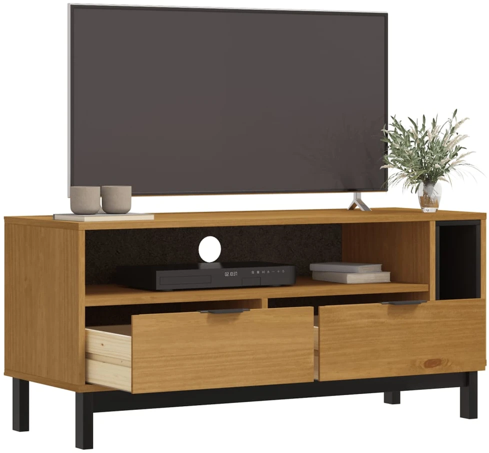TV staliukas Televizoriaus spintelė FLAM, 110x40x50cm, pušies masyvas
