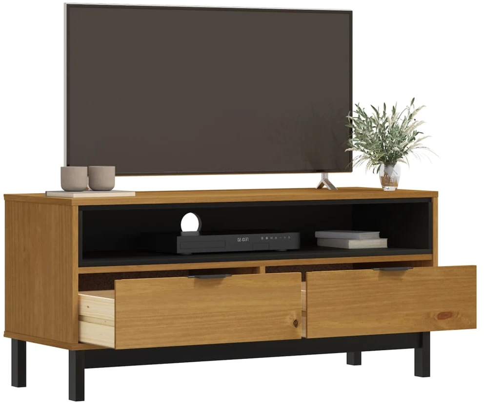 TV staliukas Televizoriaus spintelė FLAM, 110x40x50cm, pušies masyvas