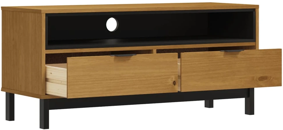 TV staliukas Televizoriaus spintelė FLAM, 110x40x50cm, pušies masyvas