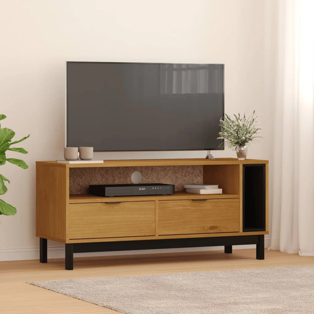 TV staliukas Televizoriaus spintelė FLAM, 110x40x50cm, pušies masyvas