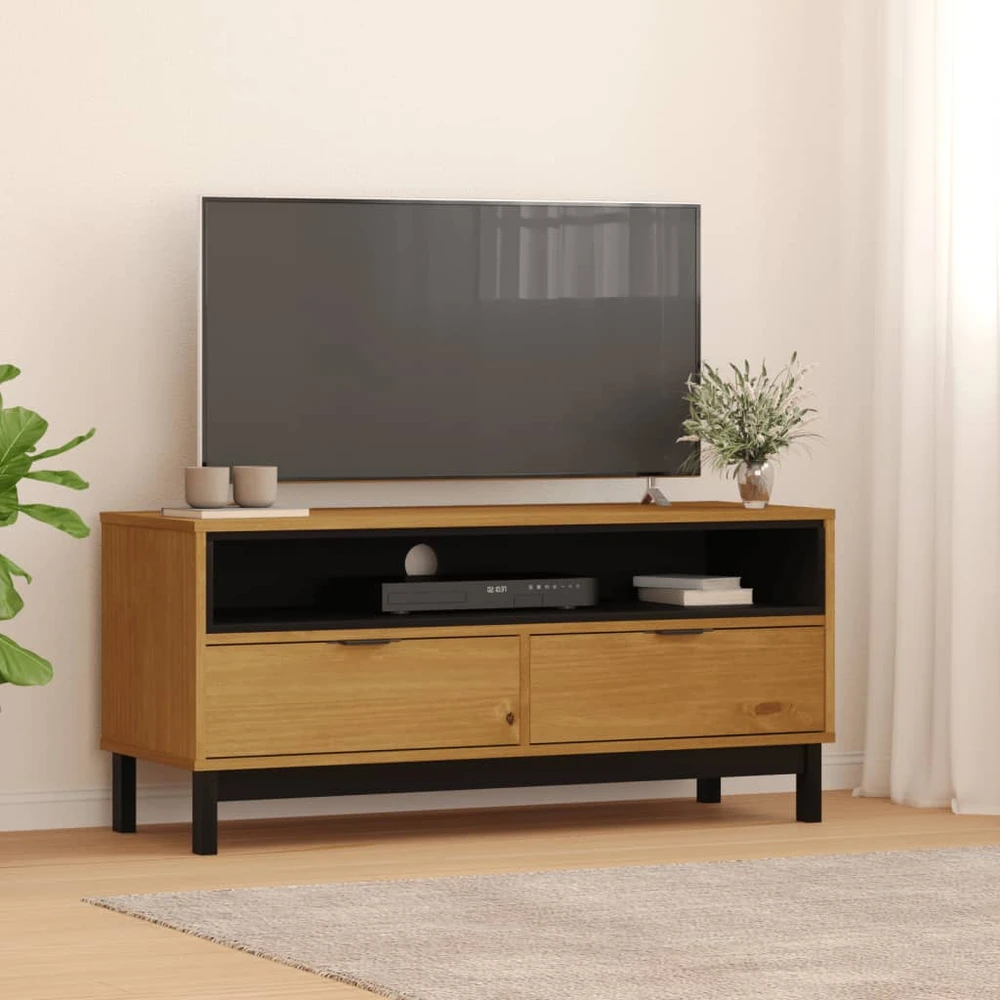 TV staliukas Televizoriaus spintelė FLAM, 110x40x50cm, pušies masyvas
