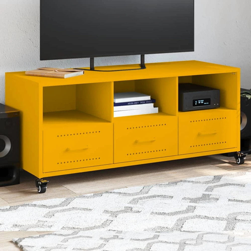 TV staliukas Televizoriaus spintelė, garstyčių, 100,5x39x43,5cm, plienas