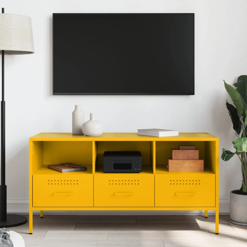 TV staliukas Televizoriaus spintelė, garstyčių, 100,5x39x50,5cm, plienas