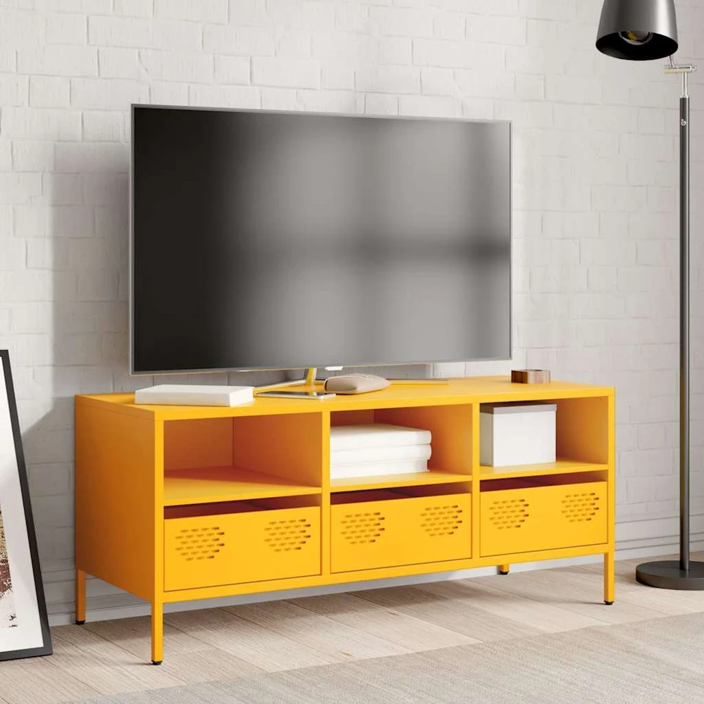 TV staliukas Televizoriaus spintelė, garstyčių, 101,5x39x43,5cm, plienas