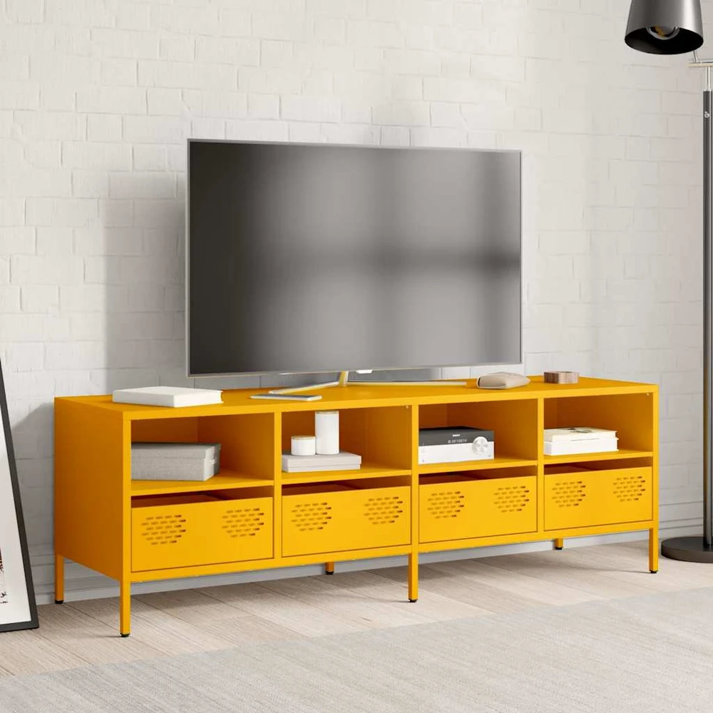 TV staliukas Televizoriaus spintelė, garstyčių, 135x39x43,5cm, plienas