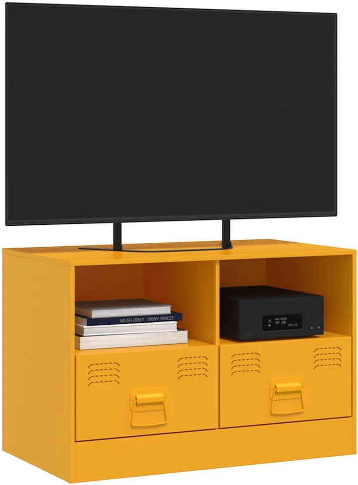 TV staliukas Televizoriaus spintelė, garstyčių geltona, 67x39x44cm, plienas
