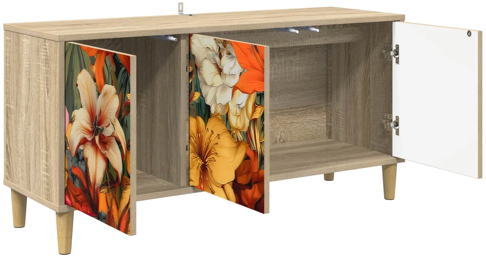 TV staliukas Televizoriaus spintelė GENNEP 102 x 33 x 50 cm Sonoma ąžuolo