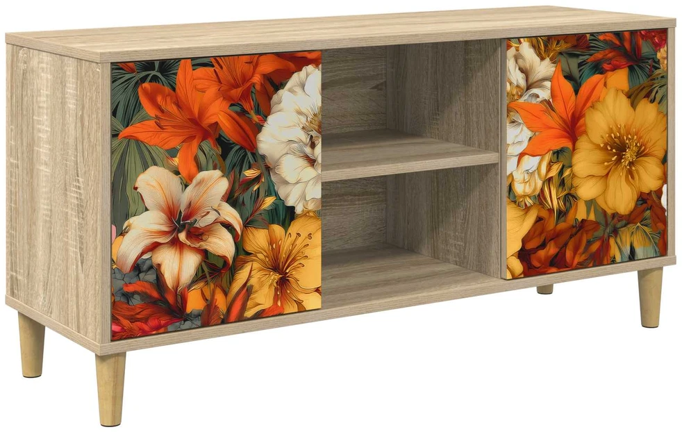 TV staliukas Televizoriaus spintelė GENNEP 102 x 33 x 50 cm Sonoma ąžuolo
