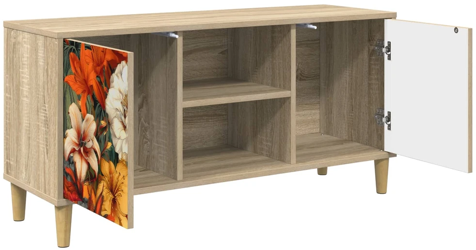TV staliukas Televizoriaus spintelė GENNEP 102 x 33 x 50 cm Sonoma ąžuolo