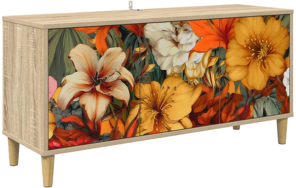 TV staliukas Televizoriaus spintelė GENNEP 102 x 33 x 50 cm Sonoma ąžuolo