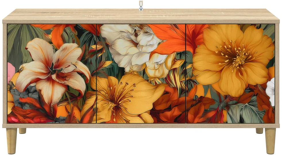 TV staliukas Televizoriaus spintelė GENNEP 102 x 33 x 50 cm Sonoma ąžuolo