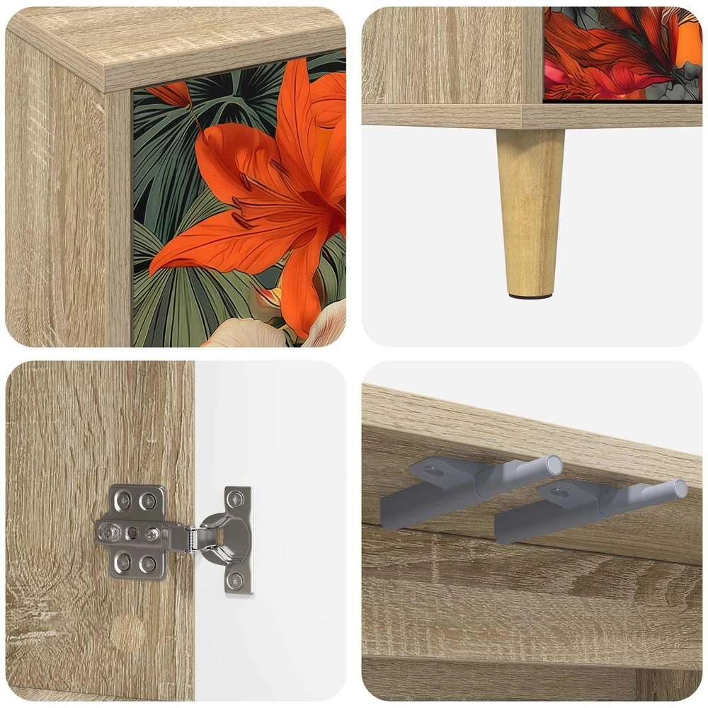 TV staliukas Televizoriaus spintelė GENNEP 69 x 33 x 50 cm Sonoma ąžuolo