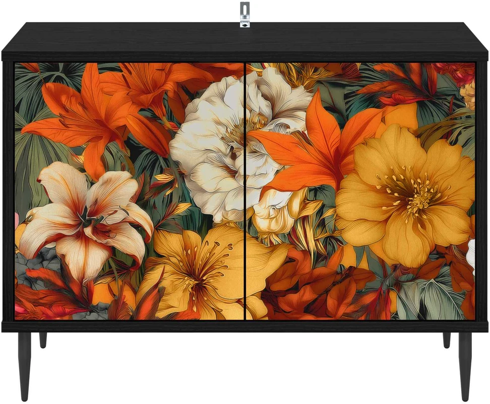 TV staliukas Televizoriaus spintelė GENNEP 69 x 33 x 50,5 cm Juodojo ąžuolo