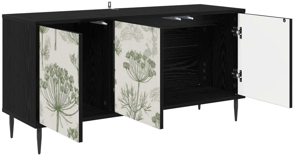 TV staliukas Televizoriaus spintelė GOTHA 102 x 33 x 51 cm Juodojo ąžuolo