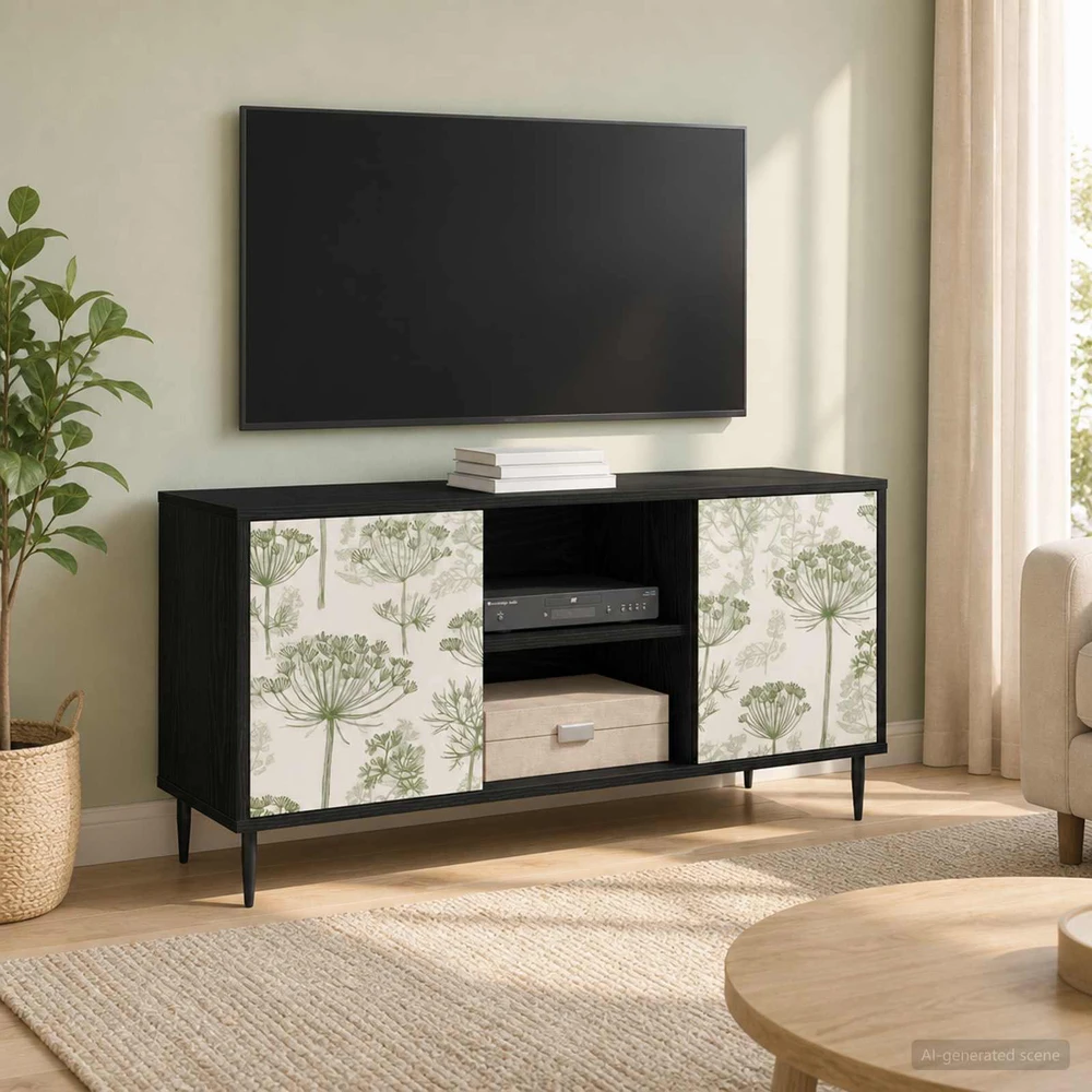 TV staliukas Televizoriaus spintelė GOTHA 102 x 33 x 51 cm Juodojo ąžuolo