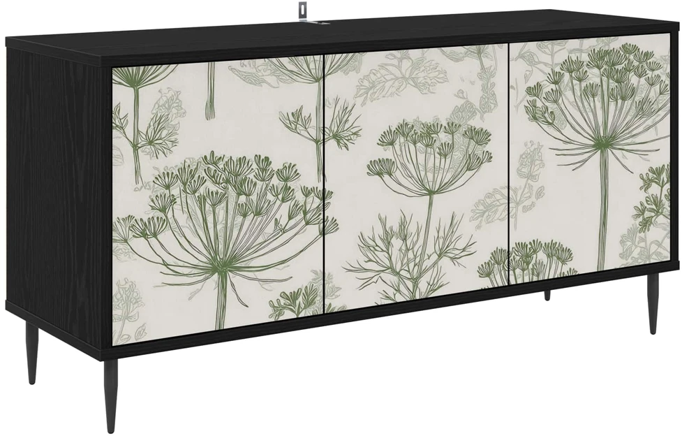 TV staliukas Televizoriaus spintelė GOTHA 102 x 33 x 51 cm Juodojo ąžuolo