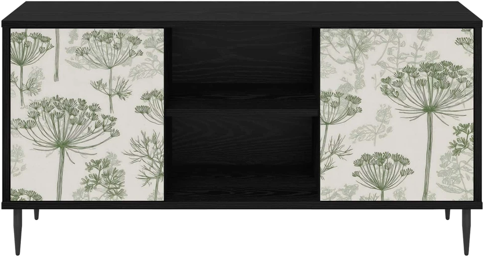 TV staliukas Televizoriaus spintelė GOTHA 102 x 33 x 51 cm Juodojo ąžuolo