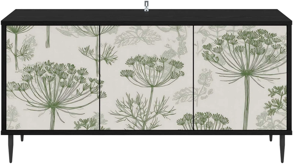 TV staliukas Televizoriaus spintelė GOTHA 102 x 33 x 51 cm Juodojo ąžuolo