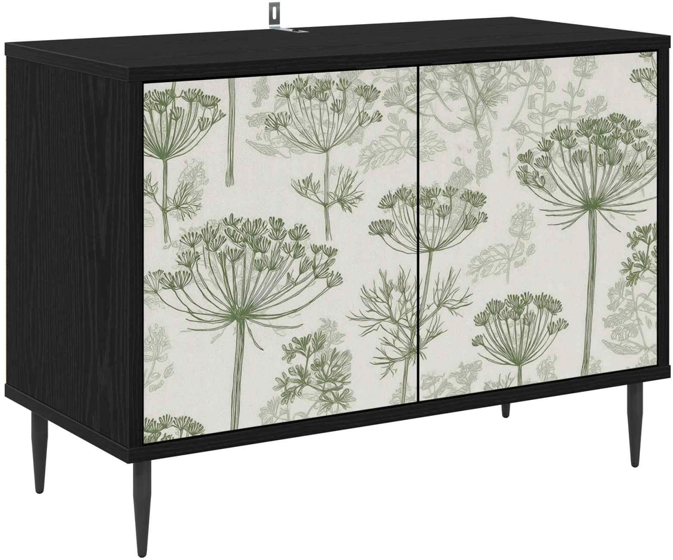 TV staliukas Televizoriaus spintelė GOTHA 69 x 33 x 50,5 cm Juodojo ąžuolo