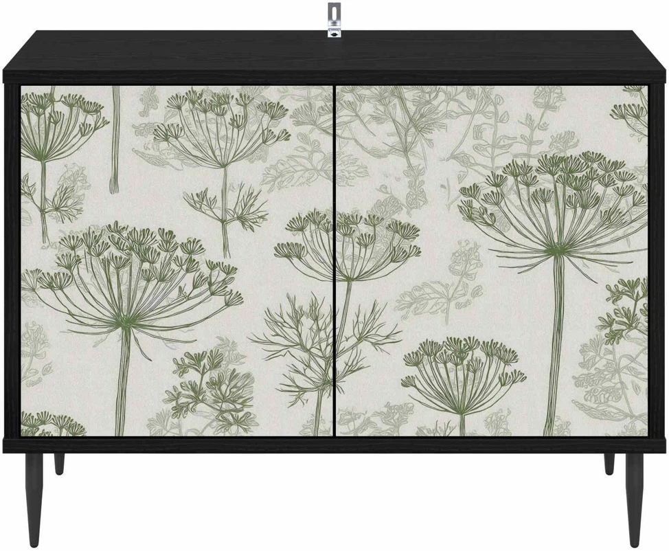 TV staliukas Televizoriaus spintelė GOTHA 69 x 33 x 50,5 cm Juodojo ąžuolo