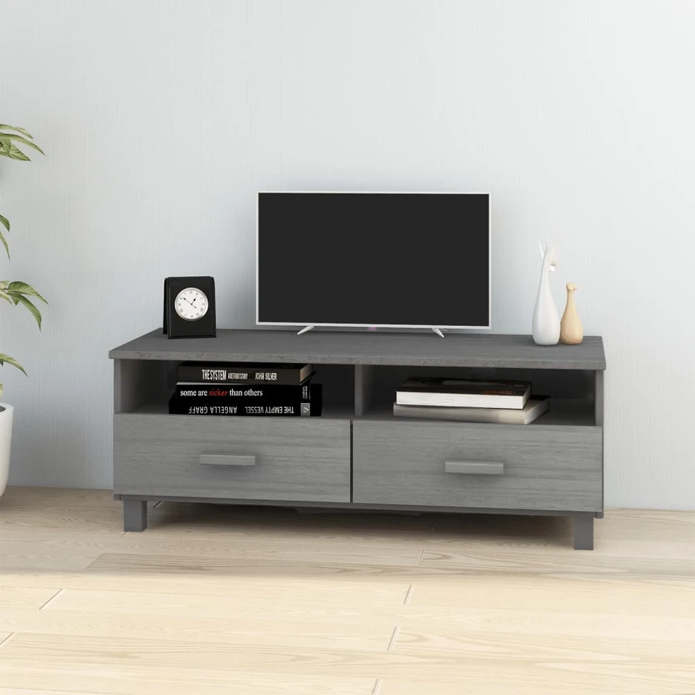 TV staliukas Televizoriaus spintelė HAMAR, tamsiai pilka, 106x40x40cm, pušis