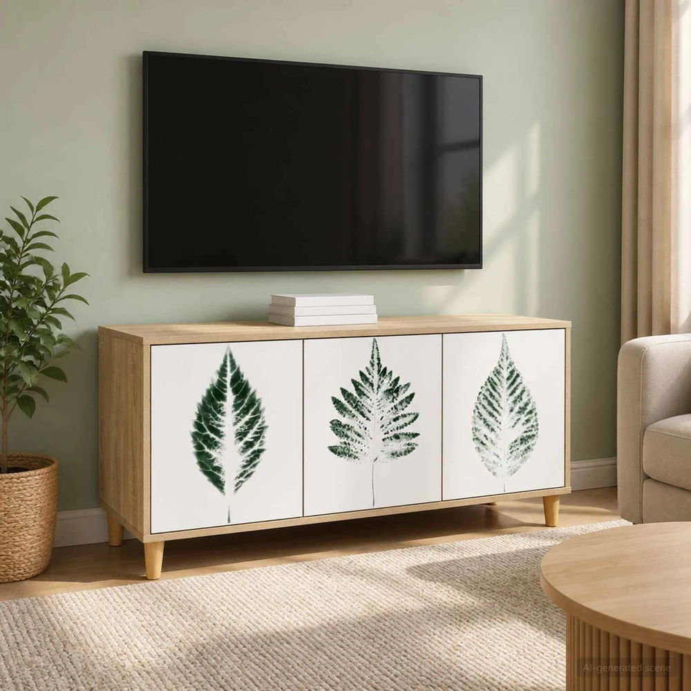 TV staliukas Televizoriaus spintelė HANAU 102 x 33 x 50 cm Sonoma ąžuolo