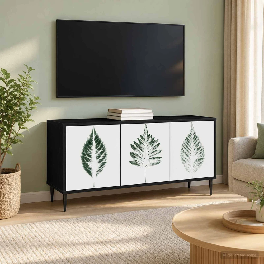 TV staliukas Televizoriaus spintelė HANAU 102 x 33 x 51 cm Juodojo ąžuolo