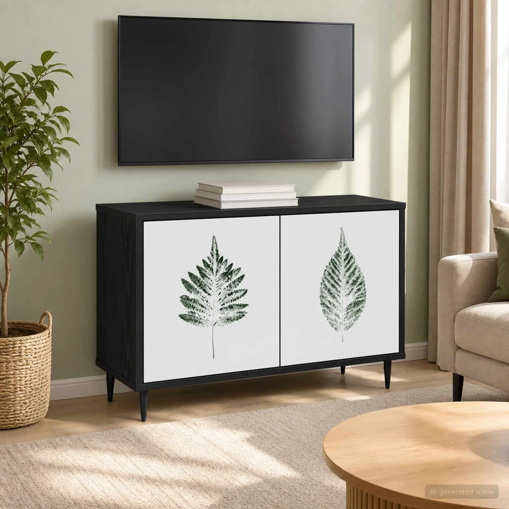 TV staliukas Televizoriaus spintelė HANAU 69 x 33 x 50,5 cm Juodojo ąžuolo