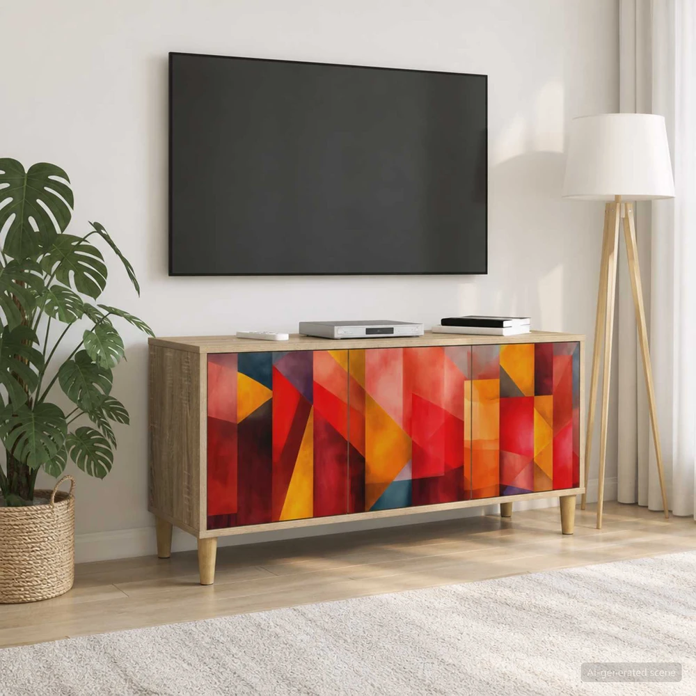 TV staliukas Televizoriaus spintelė HEESCH 102 x 33 x 50 cm Sonoma ąžuolo
