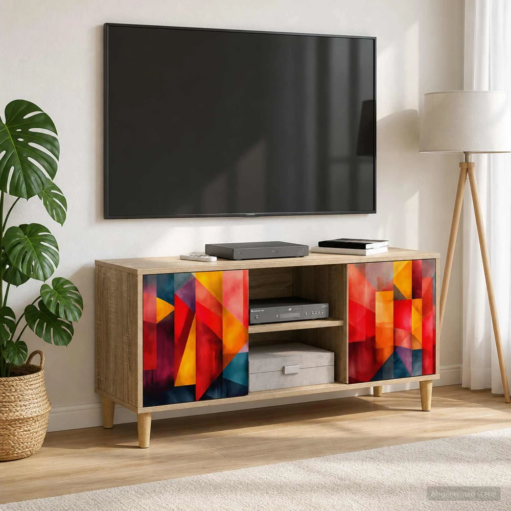 TV staliukas Televizoriaus spintelė HEESCH 102 x 33 x 50 cm Sonoma ąžuolo