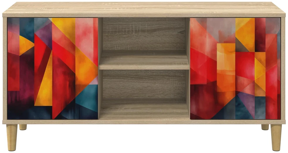 TV staliukas Televizoriaus spintelė HEESCH 102 x 33 x 50 cm Sonoma ąžuolo