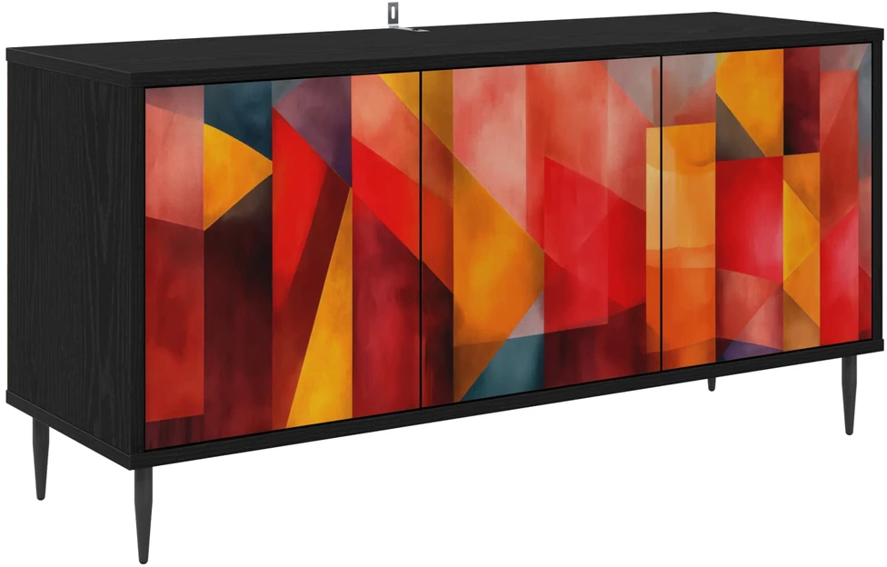 TV staliukas Televizoriaus spintelė HEESCH 102 x 33 x 51 cm Juodojo ąžuolo