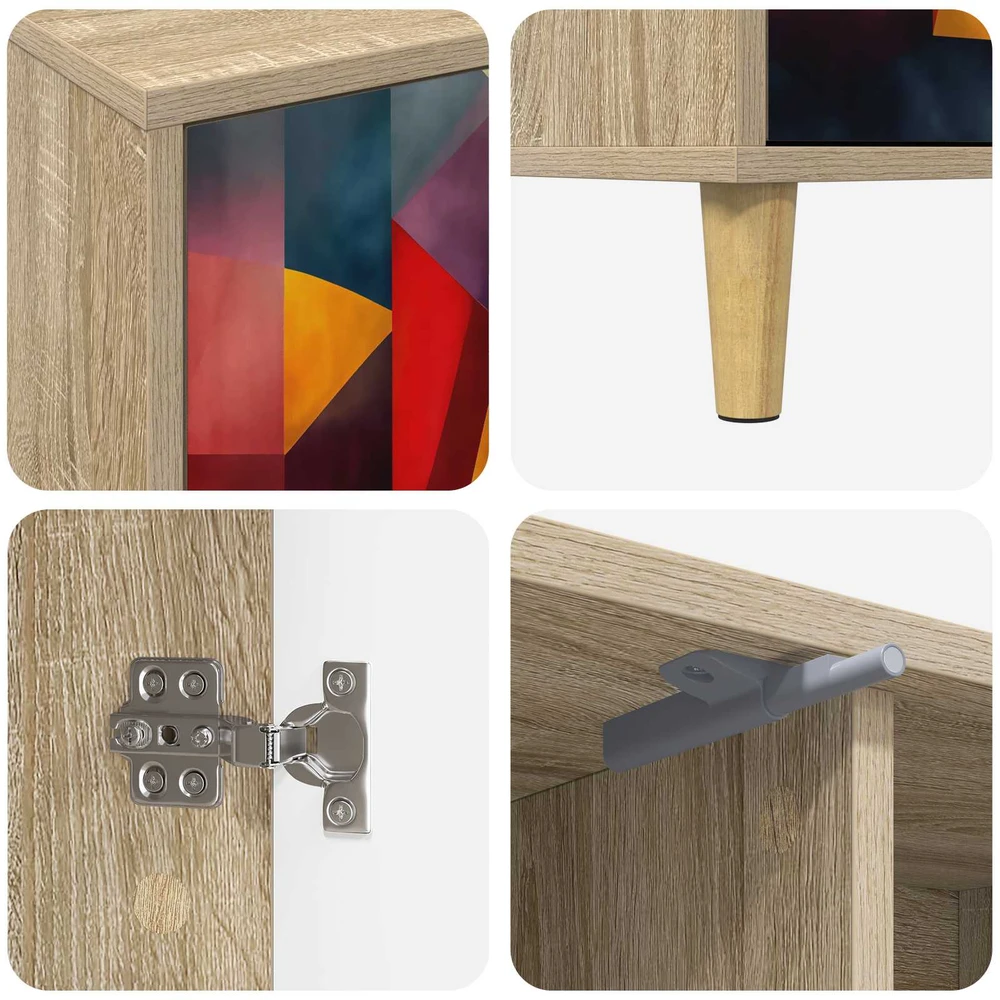 TV staliukas Televizoriaus spintelė HEESCH 102 x 33 x 50 cm Sonoma ąžuolo