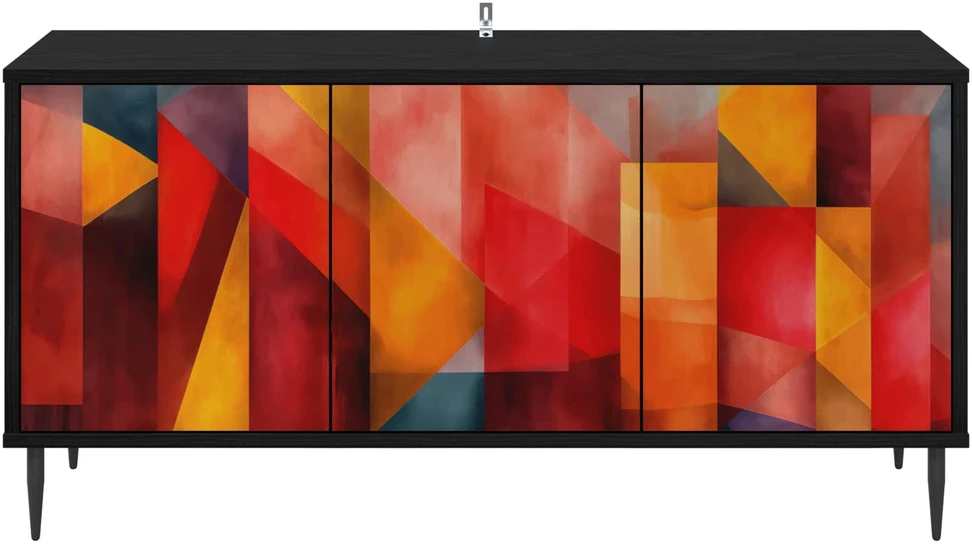 TV staliukas Televizoriaus spintelė HEESCH 102 x 33 x 51 cm Juodojo ąžuolo